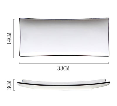 Plato Rectangular de Cerámica Japonesa para Sushi - Image 8