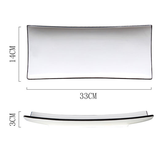 Plato Rectangular de Cerámica Japonesa para Sushi - Image 8