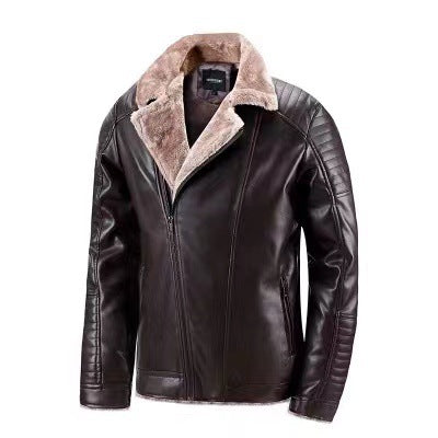 Chaqueta Slim Fit con Solapa y Forro de Terciopelo Acolchado