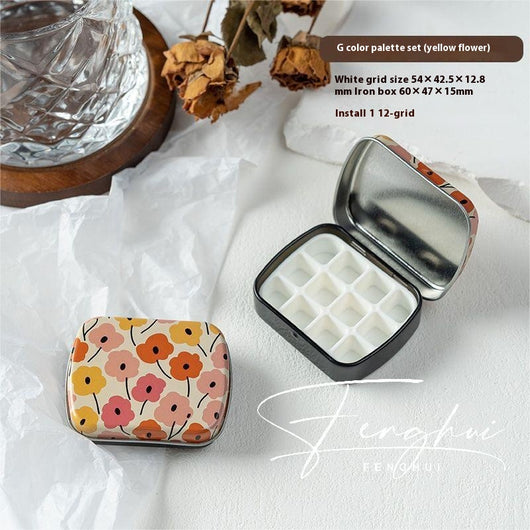Paleta de Manicura Acuarela Portátil 24 Colores en Caja de Metal - Image 12
