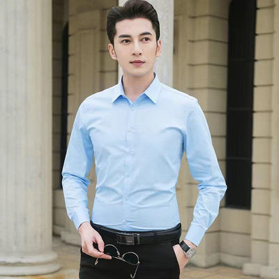 Camisa Blanca Manga Larga Slim Fit para Hombre - Versátil y Elegante - Image 4
