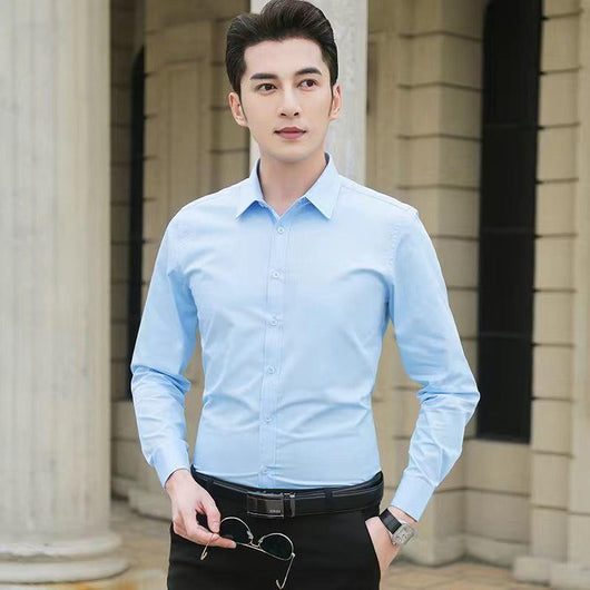 Camisa Blanca Manga Larga Slim Fit para Hombre - Versátil y Elegante - Image 4