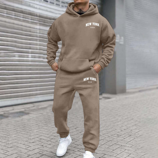 Sudadera con Capucha Forrada en Polar con Diseño Estampado para Hombre - Image 15