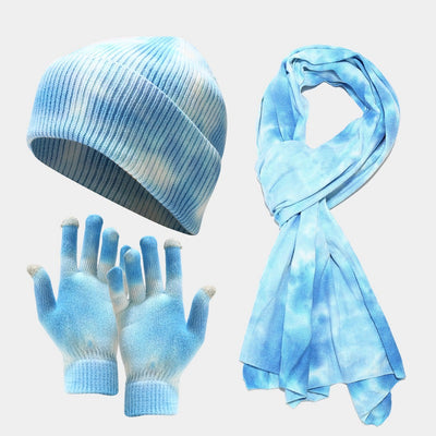Conjunto Invierno Tie-Dye: Gorro, Guantes y Bufanda para Mujer - Image 12