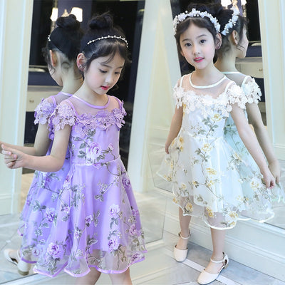 Vestido Floral Coreano Princesa para Niñas con Movimiento - Image 11