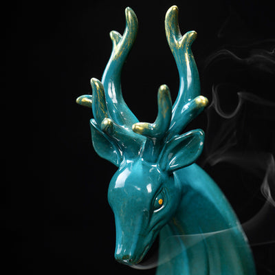 Quemador de Incienso de Cerámica Diseño Ciervo Invertido - Image 11