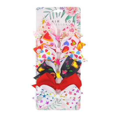 Set de Broches para Cabello con Moño de Corazón para Niñas - Image 13