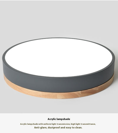 Lámpara de Techo Redonda de Madera - Iluminación Cálida para Dormitorio y Sala - Image 42