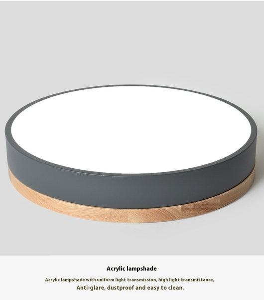 Lámpara de Techo Redonda de Madera - Iluminación Cálida para Dormitorio y Sala - Image 42