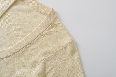 Blusa Ajustada de Lana Estilo Europeo - Cuello Redondo Liso y Elástico - Image 43