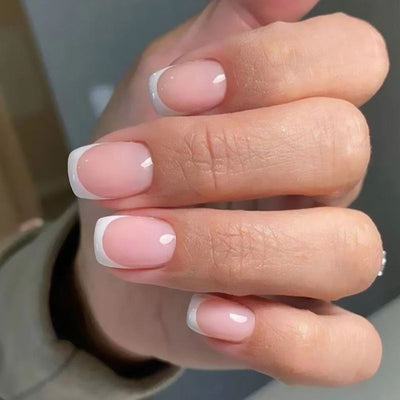 Uñas Postizas Francesas Mariposa Púrpura con Borde Negro - Stickers de Uñas Premium - Image 10