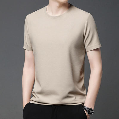Playera Holgada de Cuello Redondo con Textura Waffle para Hombre - Image 7