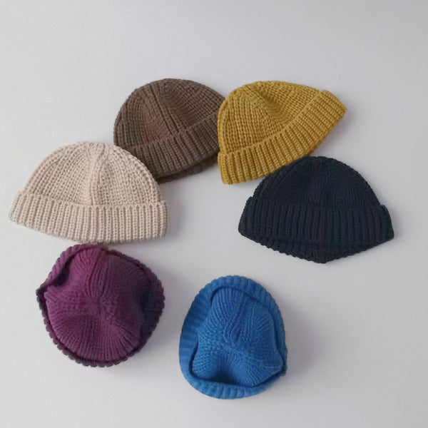 Gorro Infantil de Punto en Cuero Melón con Capucha