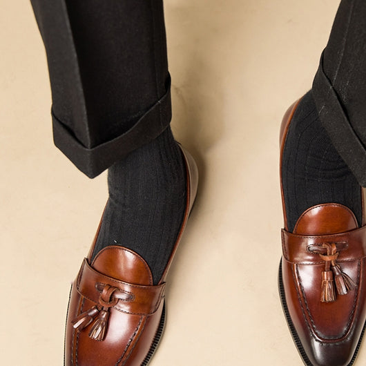 Mocasines Ejecutivos con Borlas - Estilo Europeo y Americano