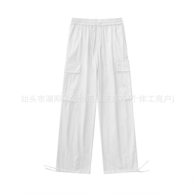 Pantalón Cargo Holgado de Pierna Recta con Múltiples Bolsillos y Cintura Ajustable - Image 11