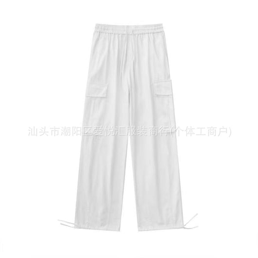 Pantalón Cargo Holgado de Pierna Recta con Múltiples Bolsillos y Cintura Ajustable - Image 11