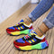 Zapatos Deportivos para Mujer con Plataforma Gruesa y Cordones Frontales