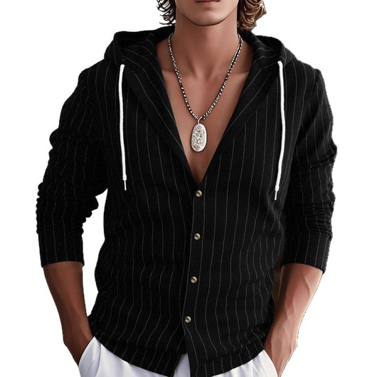 Cardigan Slim Fit con Capucha para Hombre - Casual y Versátil - Image 41