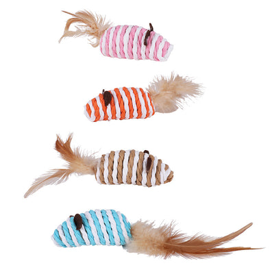 Juguete Interactivo para Gatos con Sonido, Papel Crujiente y Plumas - Image 10