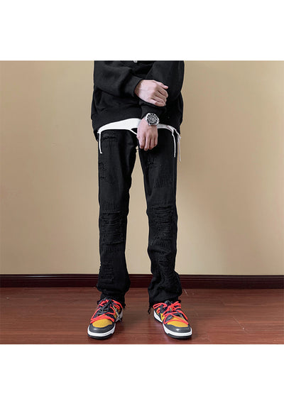 Pantalones Vaqueros Rotos Slim Bootcut para Hombre - Image 17