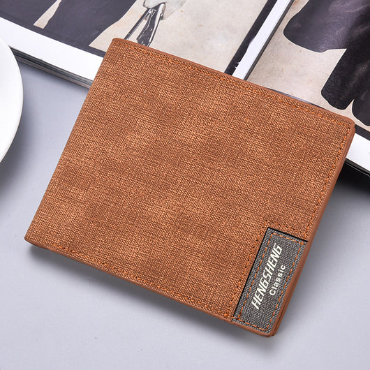 Billetera Delgada Casual para Hombre con Patrón Canvas - Image 2