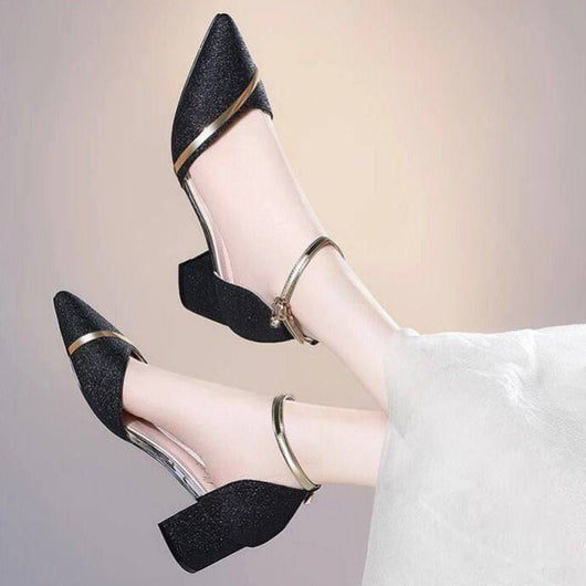 Zapatos de Novia con Lentejuelas y Tacón Grueso Ajustable - Image 9