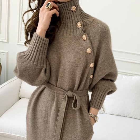 Vestido Tejido Holgado con Cintura Ajustable - Image 6