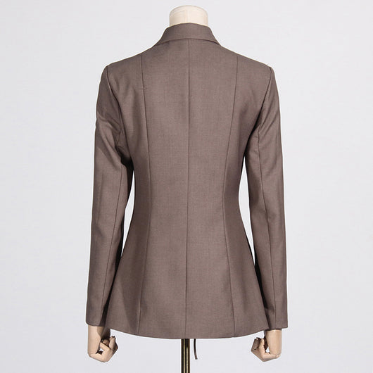 Blazer Asimétrico con Escote V y Detalles Calados - Image 5