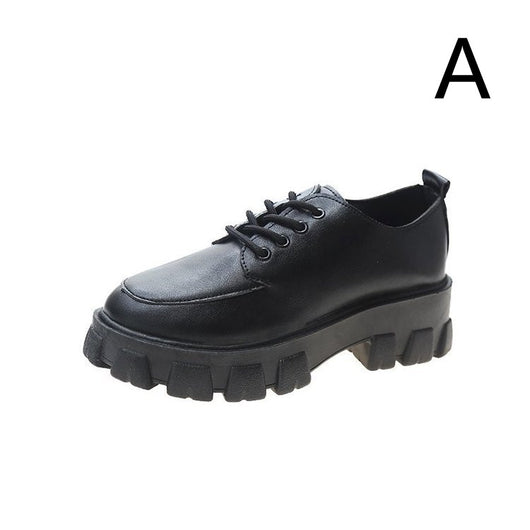 Zapatos Plataforma Estilo Universitario en Cuero Negro - Image 13