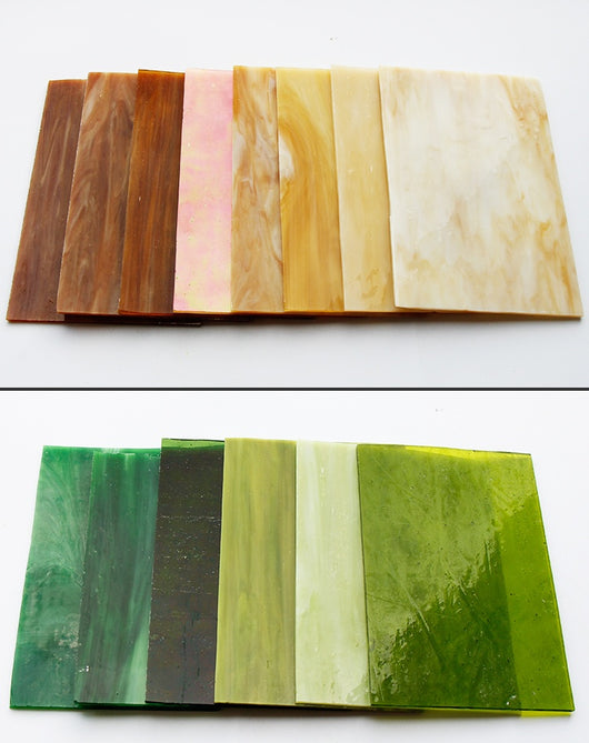 Fragmentos de Mural de Mica Vidrio Coloreado Transparente Hecho a Mano - Image 18