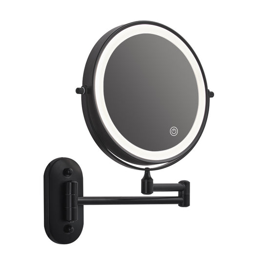 Espejo de Baño con Luz LED Plegable Doble Cara sin Perforación - Image 2