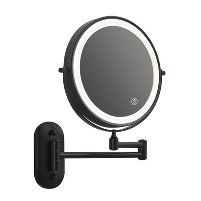 Espejo de Baño con Luz LED Plegable Doble Cara sin Perforación - Image 2