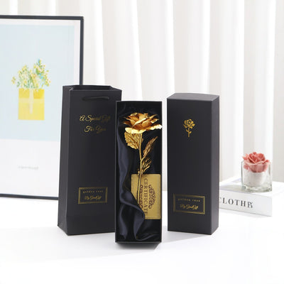 Rosa Dorada con Lámina de Oro - Regalo Creativo Perfecto para Niñas - Image 3