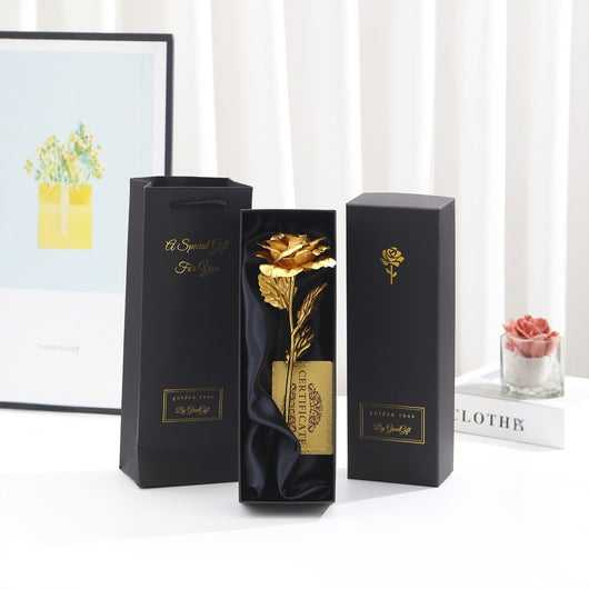 Rosa Dorada con Lámina de Oro - Regalo Creativo Perfecto para Niñas - Image 3