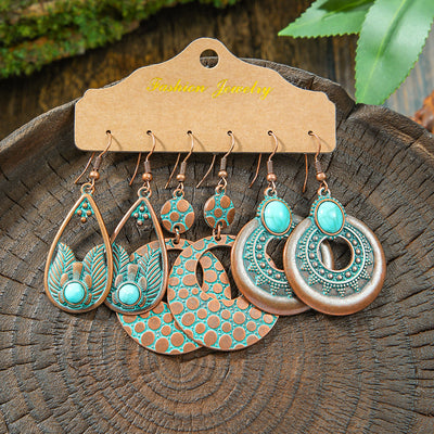 Aretes Geométricos Bohemios con Borlas Vintage para Mujer - Image 3