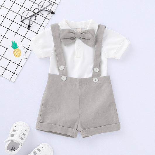 Tirantes para Niño Gris Azul Multicolor con Moño - Image 2