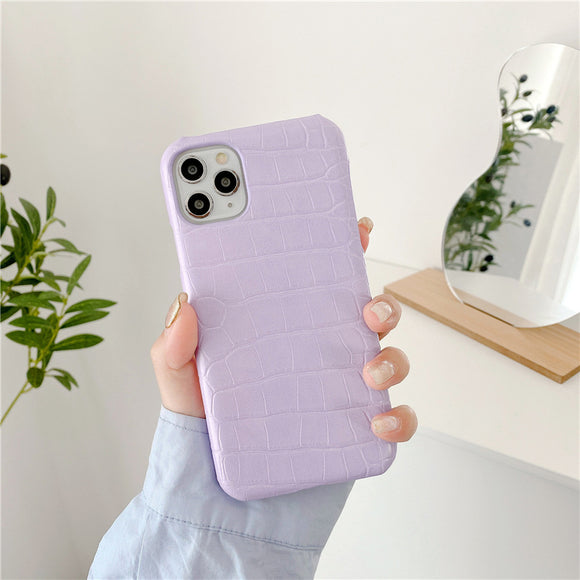 Funda de Cuero con Patrón Semirrígida para Teléfono