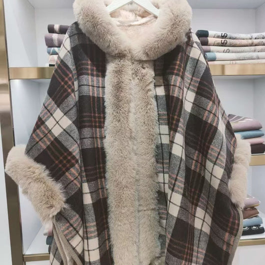 Capa Otoñal con Diseño Tartán Maillard y Forro Polar Cálido