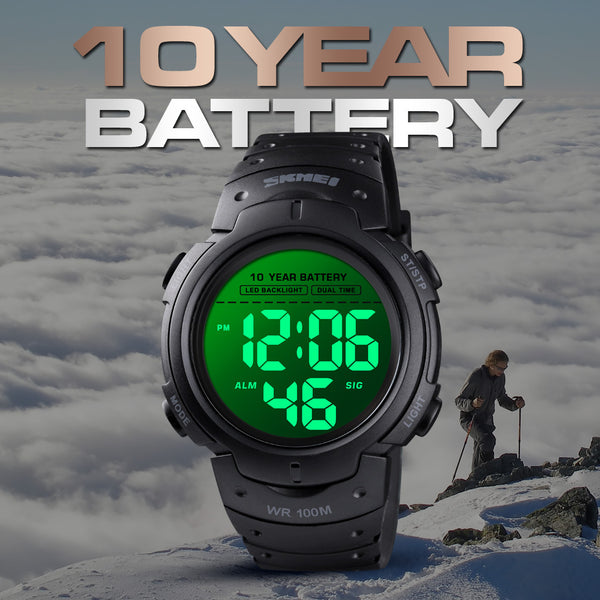 Reloj Deportivo LED Multifuncional Impermeable con Luz Nocturna