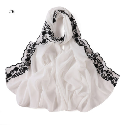 Pañuelo de Gasa Ligero en Colores Sólidos para Mujer - Image 24
