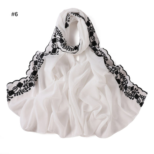 Pañuelo de Gasa Ligero en Colores Sólidos para Mujer - Image 24