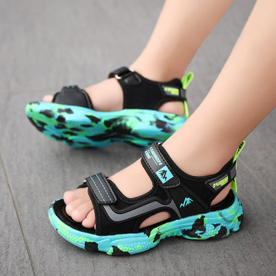 Sandalias de Cuero Suave para Niño con Suela Antideslizante