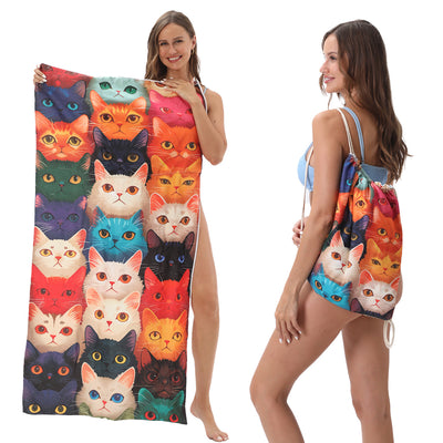 Toalla de Playa Transformable con Bolsa de Almacenamiento - Image 22