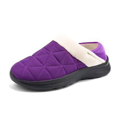 Pantuflas de Pareja en Algodón Cálido - Diseño Liso para Casa - Image 4
