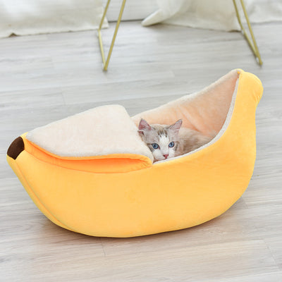 Cama Redonda para Mascotas Desmontable y Lavable - Diseño Banana Versátil - Image 11