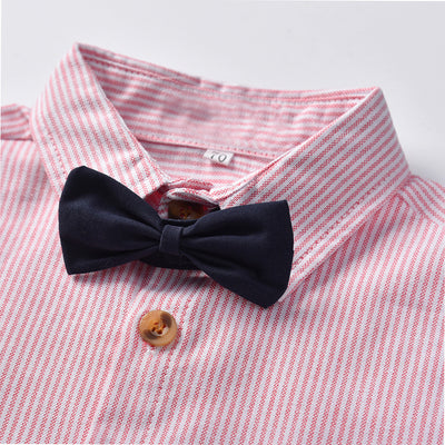 Conjunto de Dos Piezas: Camisa Rayada y Babero para Niño - Image 21