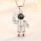 Collar Colgante de Piedra Proyectora Astronauta en Cien Idiomas