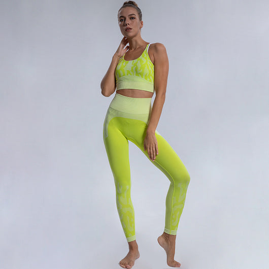 Pantalones Otoño Tejidos con Sostén sin Costuras y Tirantes Jacquard - Image 10