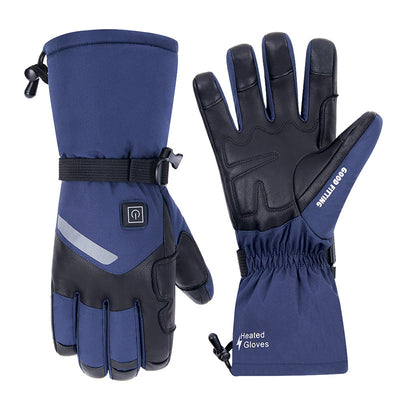 Guantes Térmicos Eléctricos de Piel de Oveja con Pantalla Táctil para Motocicleta - Image 4