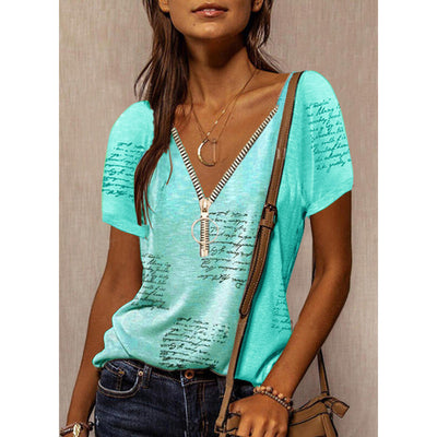 Blusa Casual para Mujer con Cuello en V y Estampado - Image 11